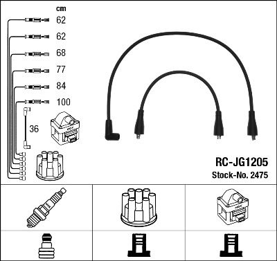 Ignition Cable Kit NGK 2475