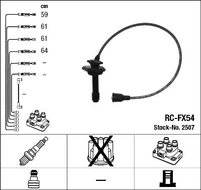 Ignition Cable Kit NGK 2507