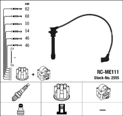 Ignition Cable Kit NGK 2555