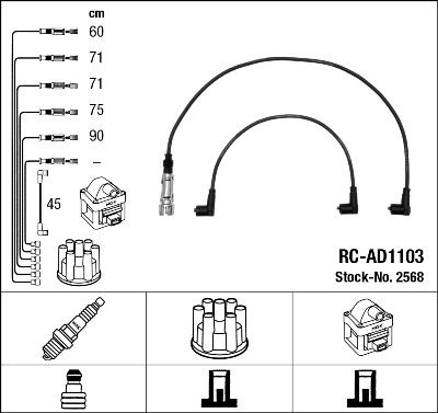 Ignition Cable Kit NGK 2568