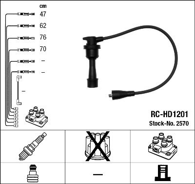 Ignition Cable Kit NGK 2570
