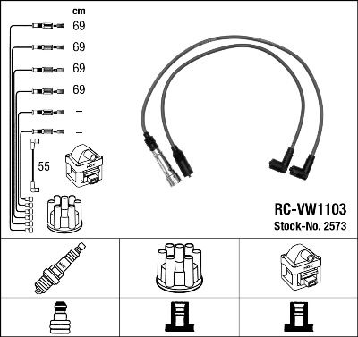 Ignition Cable Kit NGK 2573