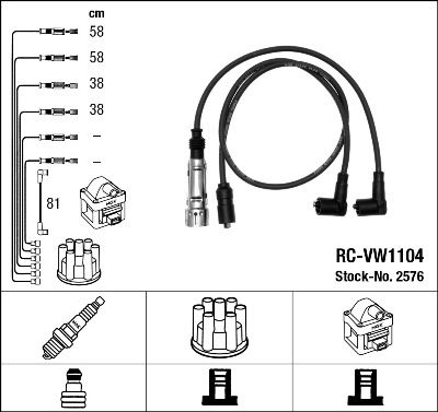 Ignition Cable Kit NGK 2576