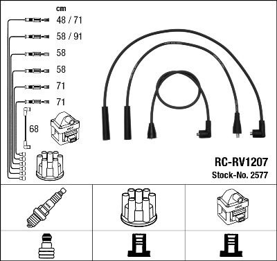 Ignition Cable Kit NGK 2577