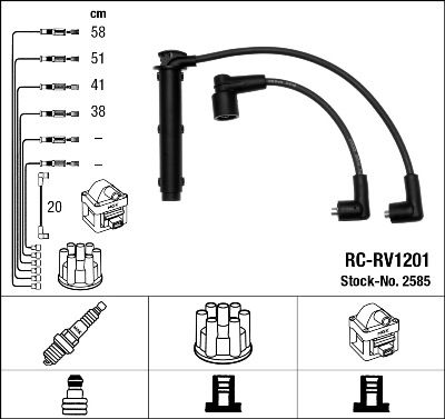 NGK 2585 Ignition Cable Kit
