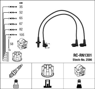 Ignition Cable Kit NGK 2586