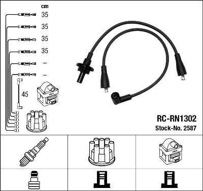 Ignition Cable Kit NGK 2587