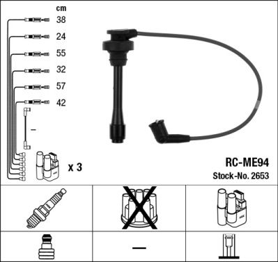 Ignition Cable Kit NGK 2653