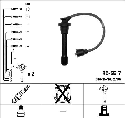 Ignition Cable Kit NGK 2706