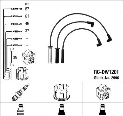 Ignition Cable Kit NGK 2996