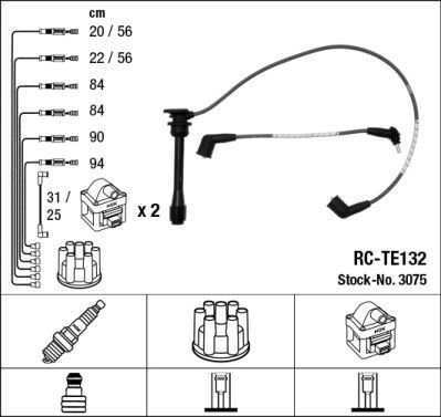 Ignition Cable Kit NGK 3075