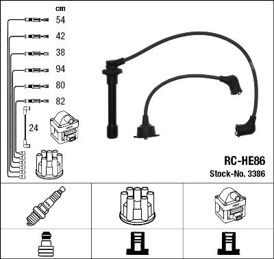 Ignition Cable Kit NGK 3386