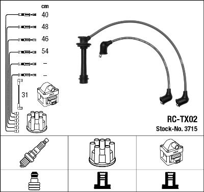Ignition Cable Kit NGK 3715