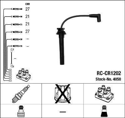Ignition Cable Kit NGK 4058