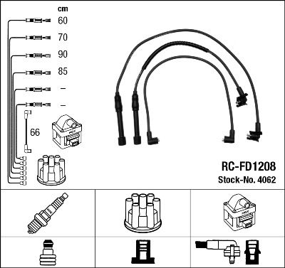 Ignition Cable Kit NGK 4062