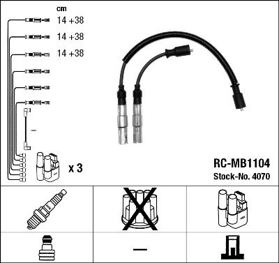 NGK 4070 Ignition Cable Kit