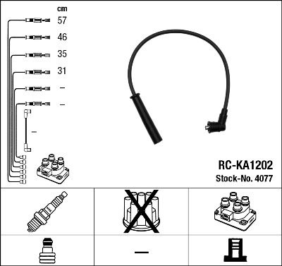 Ignition Cable Kit NGK 4077