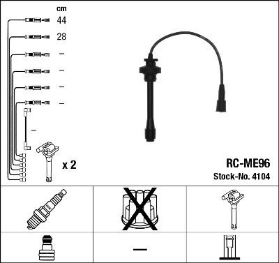 NGK 4104 Ignition Cable Kit