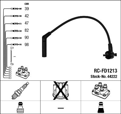 NGK 44222 Ignition Cable Kit