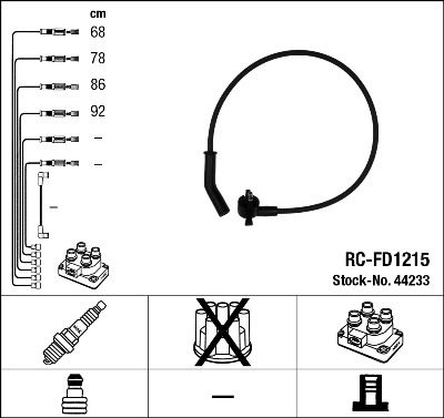 NGK 44233 Ignition Cable Kit
