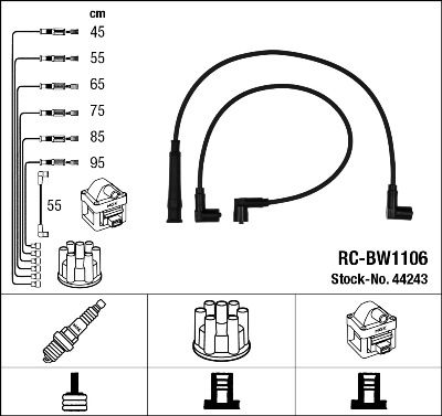 Ignition Cable Kit NGK 44243