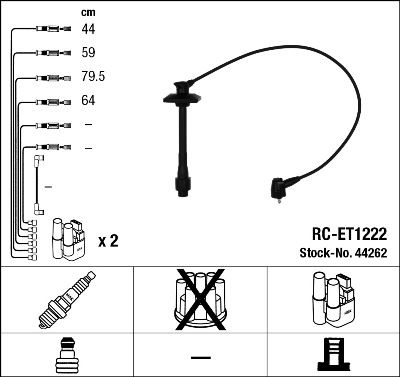 Ignition Cable Kit NGK 44262