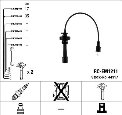 NGK 44317 Ignition Cable Kit