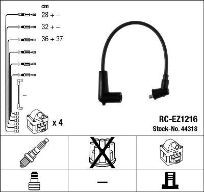 Ignition Cable Kit NGK 44318