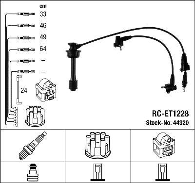 Ignition Cable Kit NGK 44320