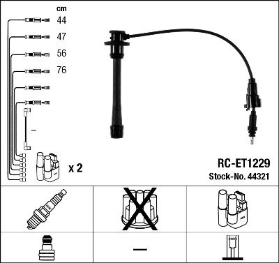 NGK 44321 Ignition Cable Kit