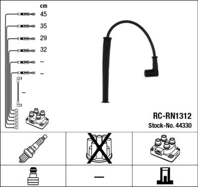 Ignition Cable Kit NGK 44330