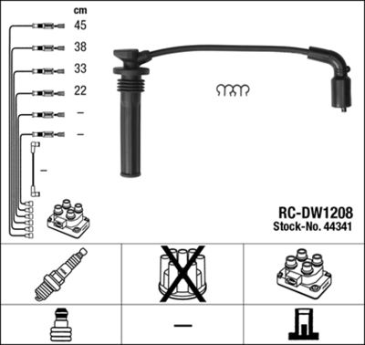 Ignition Cable Kit NGK 44341