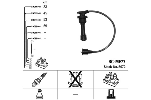 NGK 5072 Ignition Cable Kit