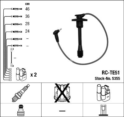 Ignition Cable Kit NGK 5355