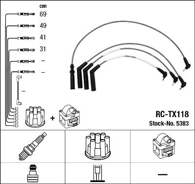 Ignition Cable Kit NGK 5383