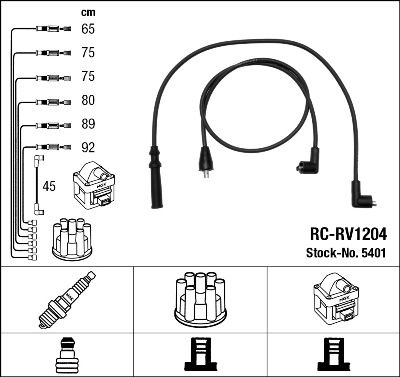 Ignition Cable Kit NGK 5401