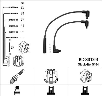 Ignition Cable Kit NGK 5404
