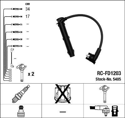 Ignition Cable Kit NGK 5405