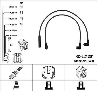 Ignition Cable Kit NGK 5408