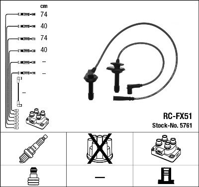 Ignition Cable Kit NGK 5761