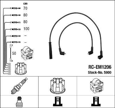 Ignition Cable Kit NGK 5900