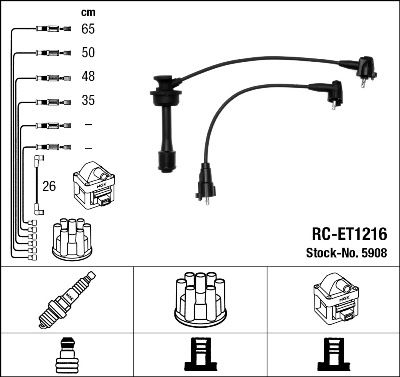Ignition Cable Kit NGK 5908