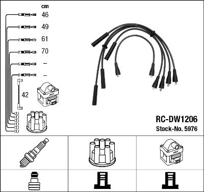 NGK 5976 Ignition Cable Kit