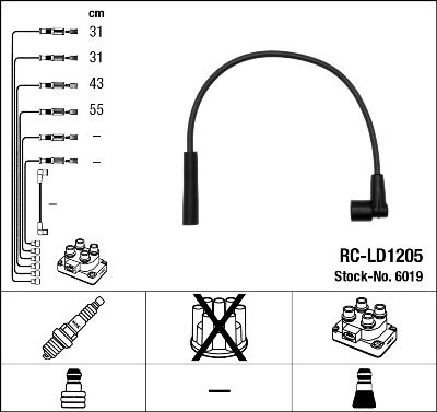 NGK 6019 Ignition Cable Kit
