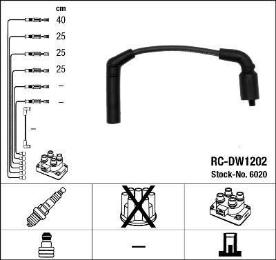 Ignition Cable Kit NGK 6020