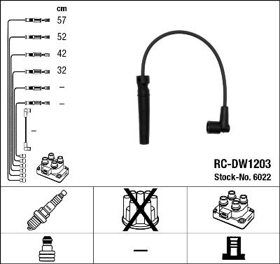 NGK 6022 Ignition Cable Kit