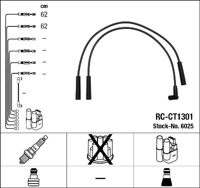 NGK 6025 Ignition Cable Kit
