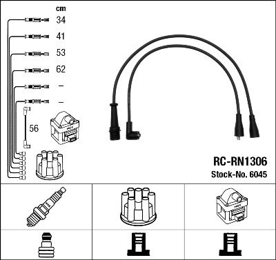 Ignition Cable Kit NGK 6045