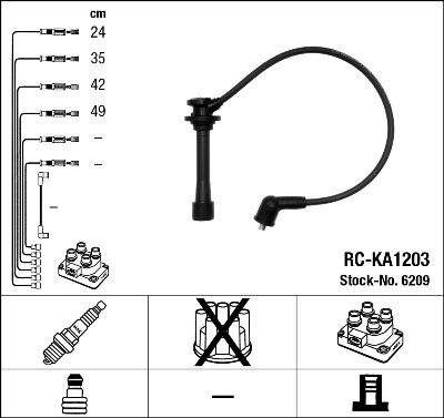 Ignition Cable Kit NGK 6209