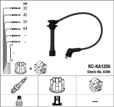 Ignition Cable Kit NGK 6306